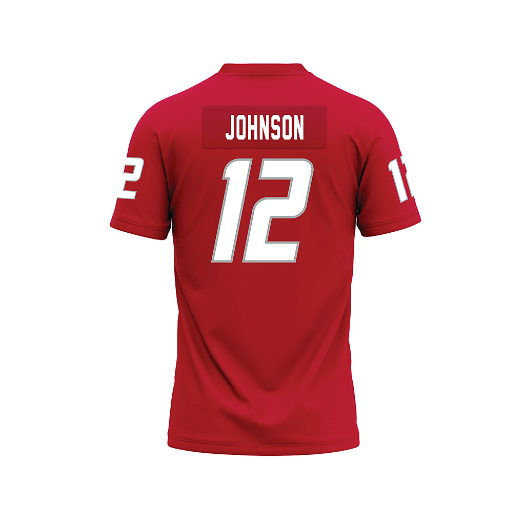 New Mexico - NCAA Football : Jon Johnson - Red Premium Football Jersey-1