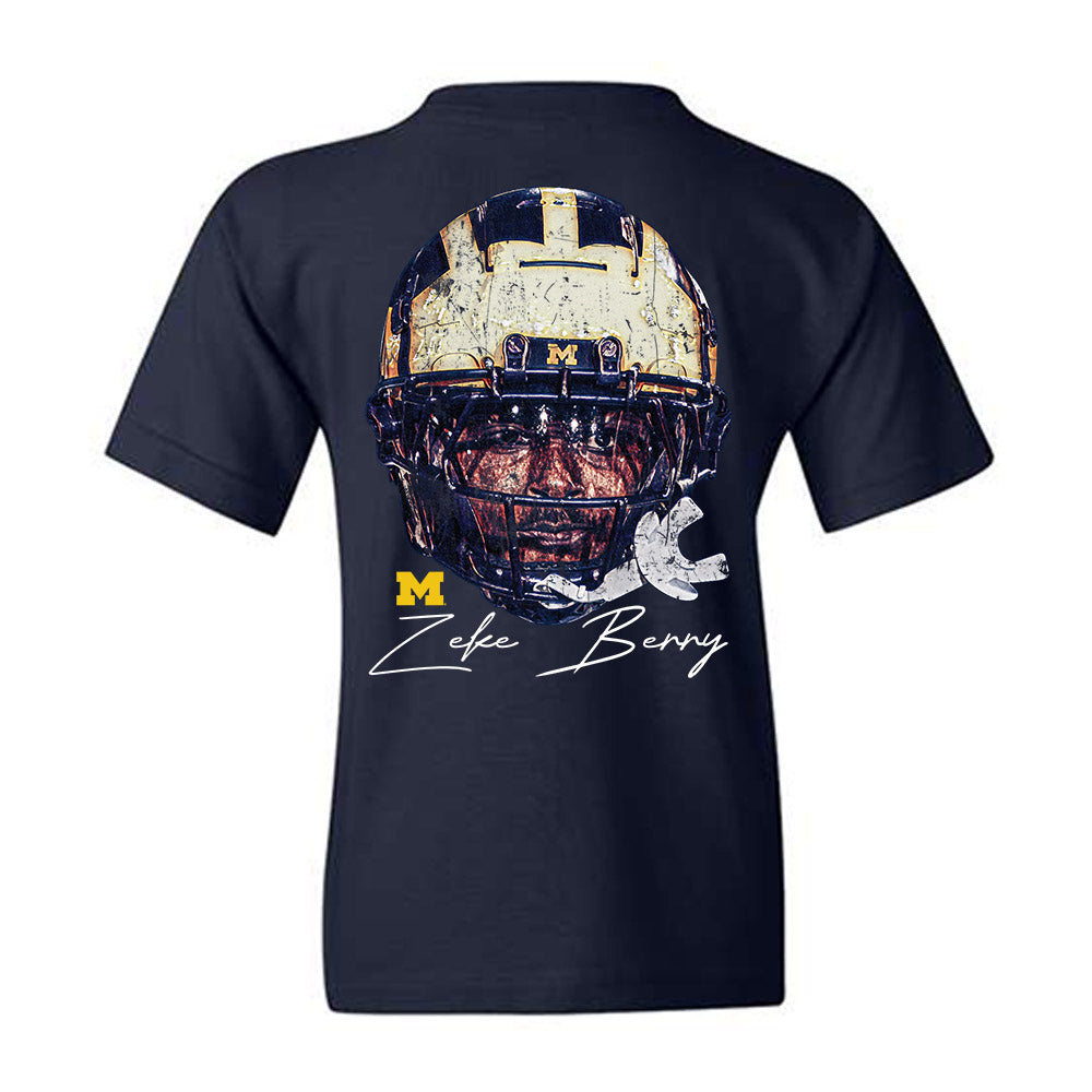 Michigan - NCAA Football : Zeke Berry - Game Face Youth T-Shirt-1
