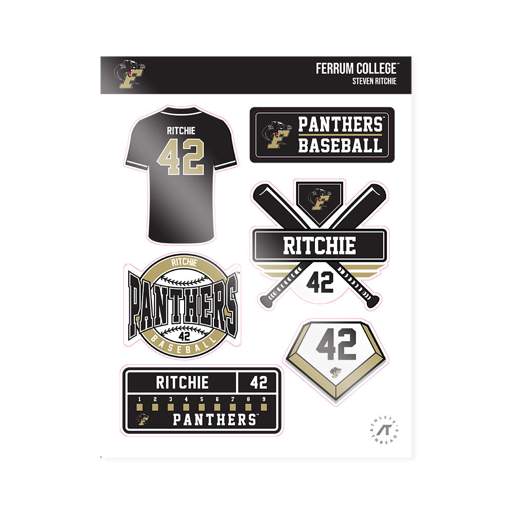 Ferrum - NCAA Baseball : Steven Ritchie - Sticker Sheet-0