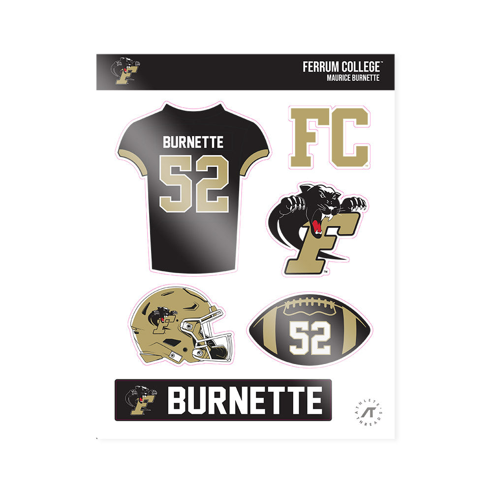 Ferrum - NCAA Football : Maurice Burnette - Sticker Sheet-0