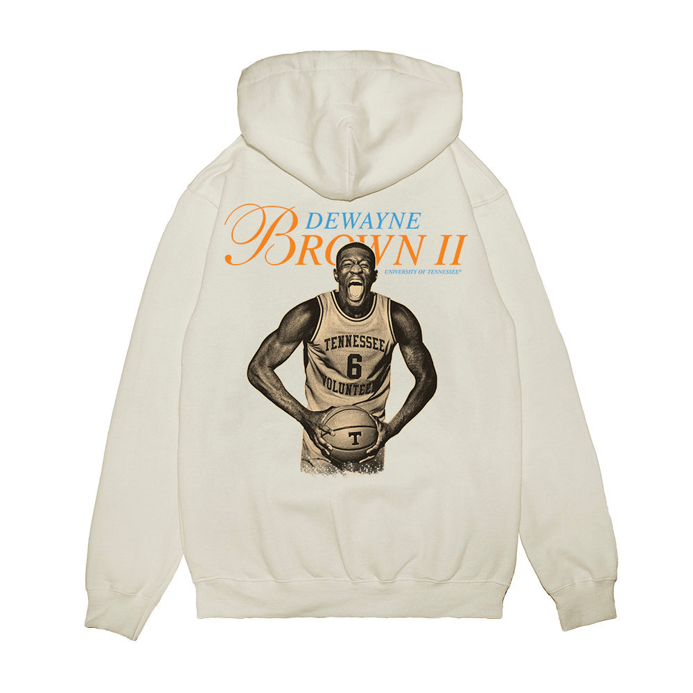Tennessee - NCAA Men's Basketball : Dewayne Brown II - Legacy Premium Hooded Sweatshirt-1