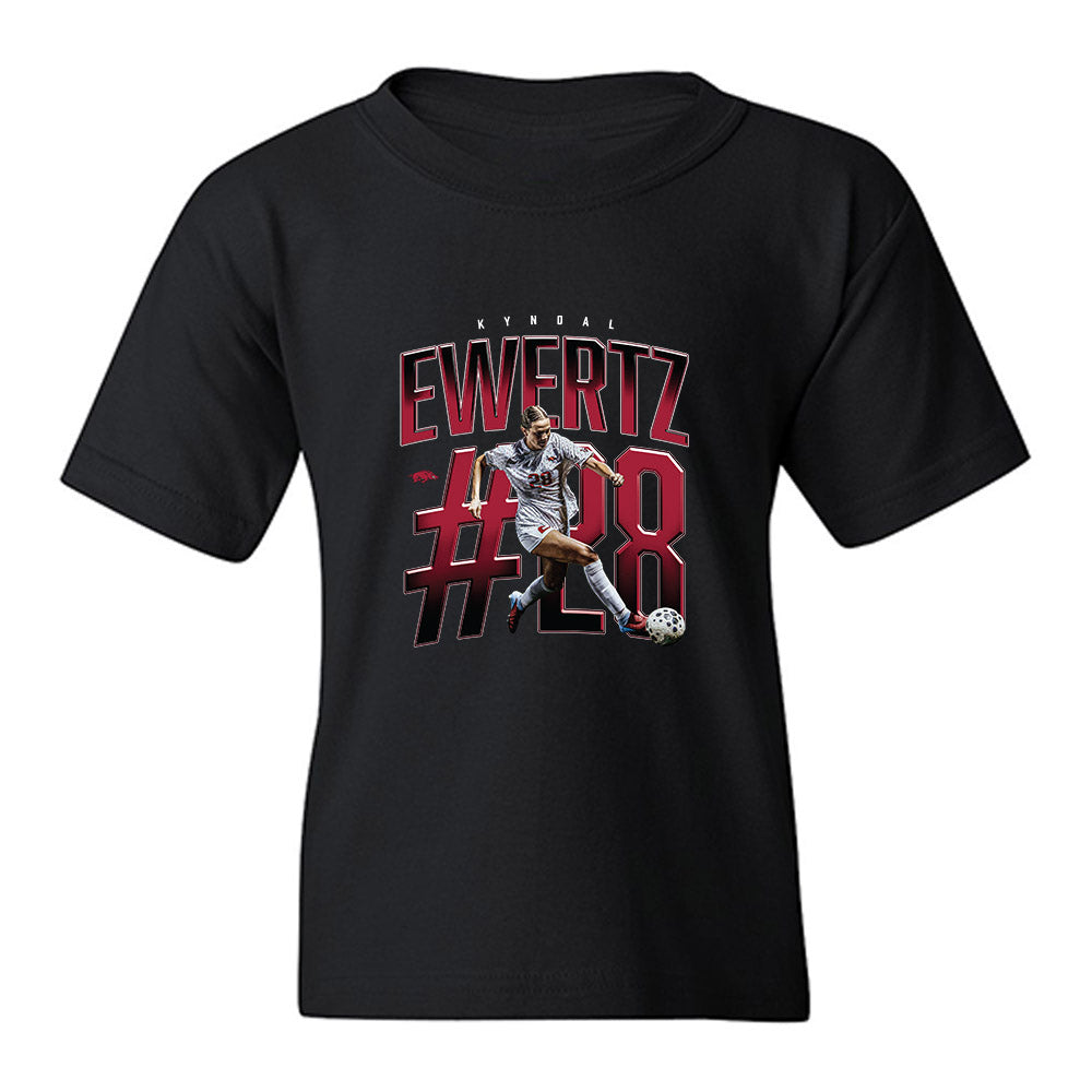 Arkansas - NCAA Women's Soccer : Kyndal Ewertz - Collage Youth T-Shirt-0