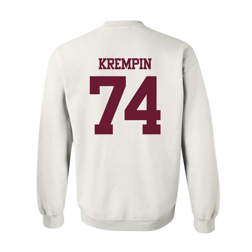 Texas A&M - NCAA Football : Zaden Krempin - Statement Shersey Crewneck Sweatshirt-1