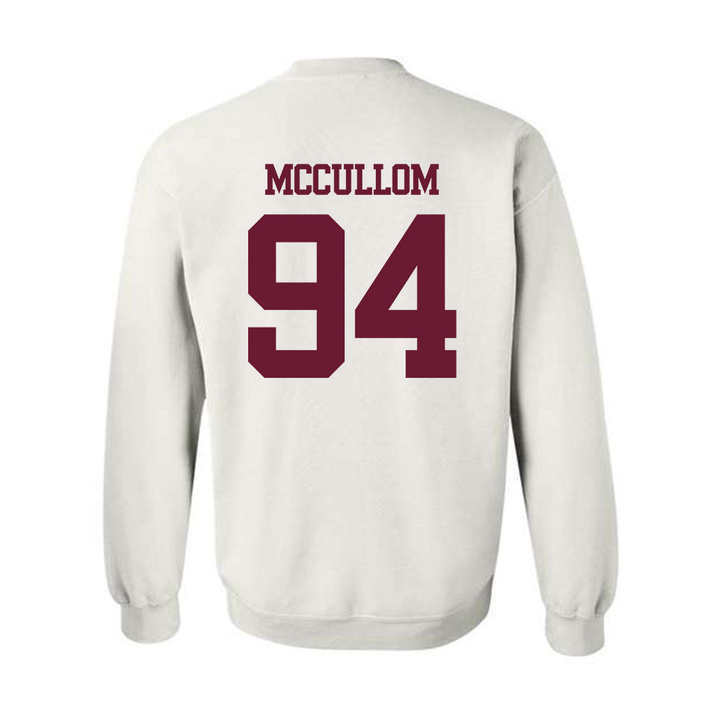 Texas A&M - NCAA Football : Angelo McCullom - Statement Shersey Crewneck Sweatshirt-1