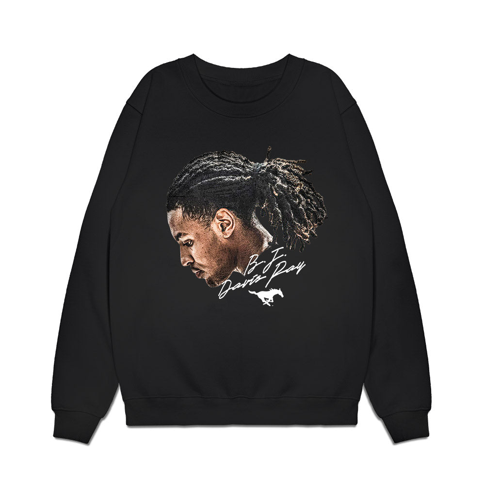SMU - NCAA Men's Basketball : Bj Davis-Ray - GameFace Premium Crewneck Sweatshirt-0