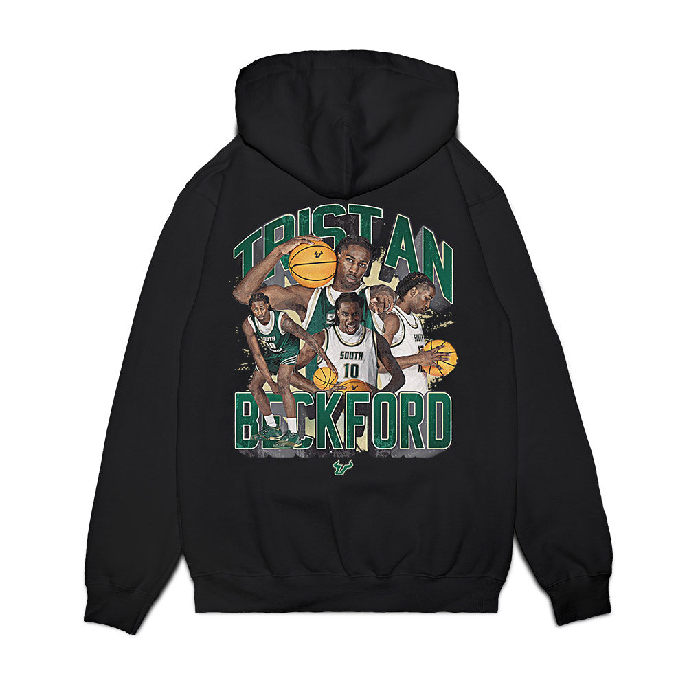 USF - NCAA Men's Basketball : Tristan Beckford - Collage Premium Hooded Sweatshirt-1