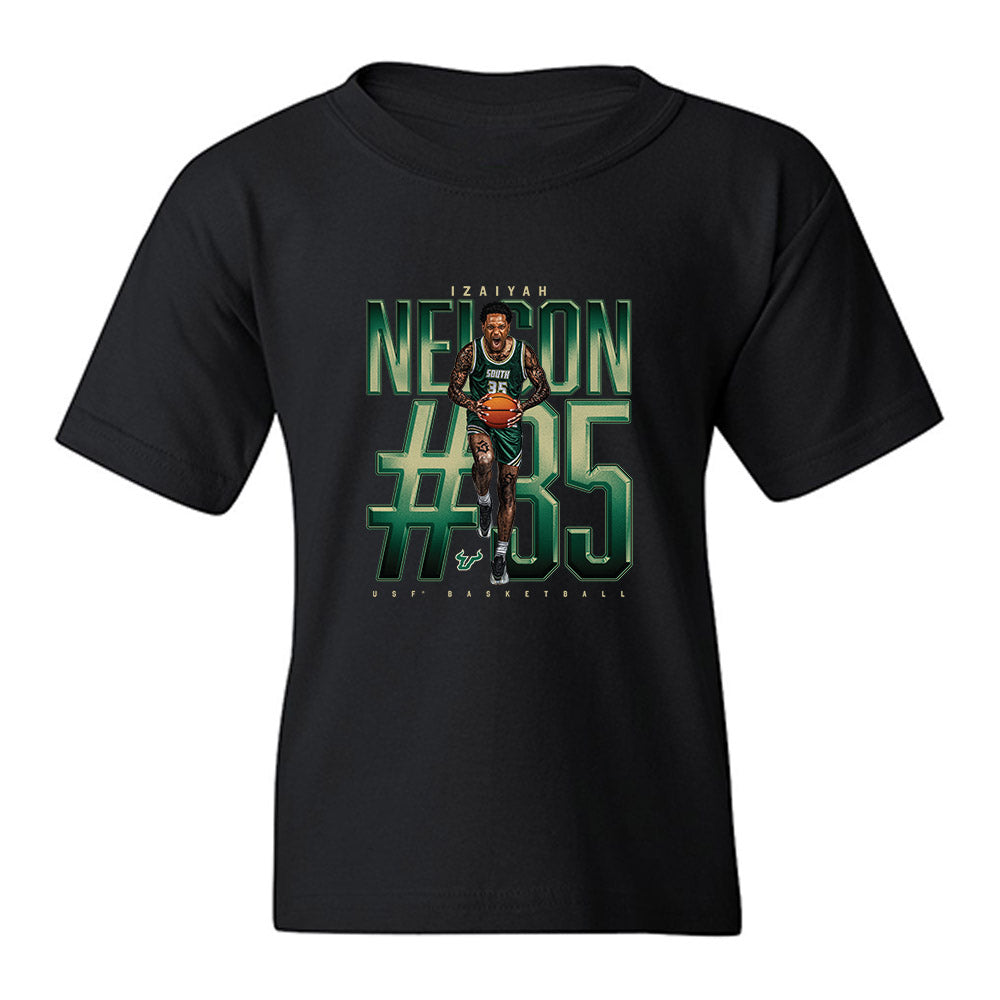 USF - NCAA Men's Basketball : Izaiyah Nelson - Collage Youth T-Shirt-0