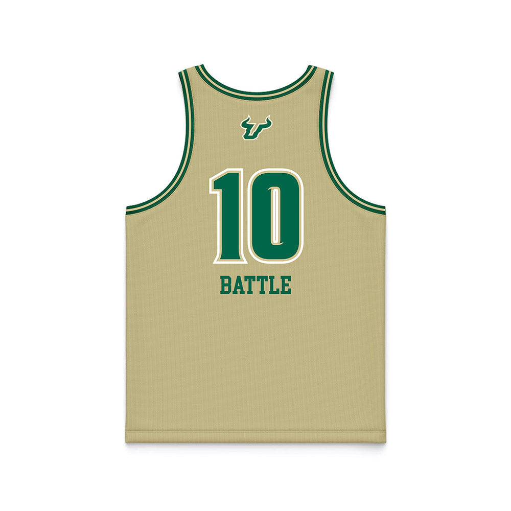 USF - NCAA Women's Basketball : Edyn Battle - Sand Basketball Jersey-1