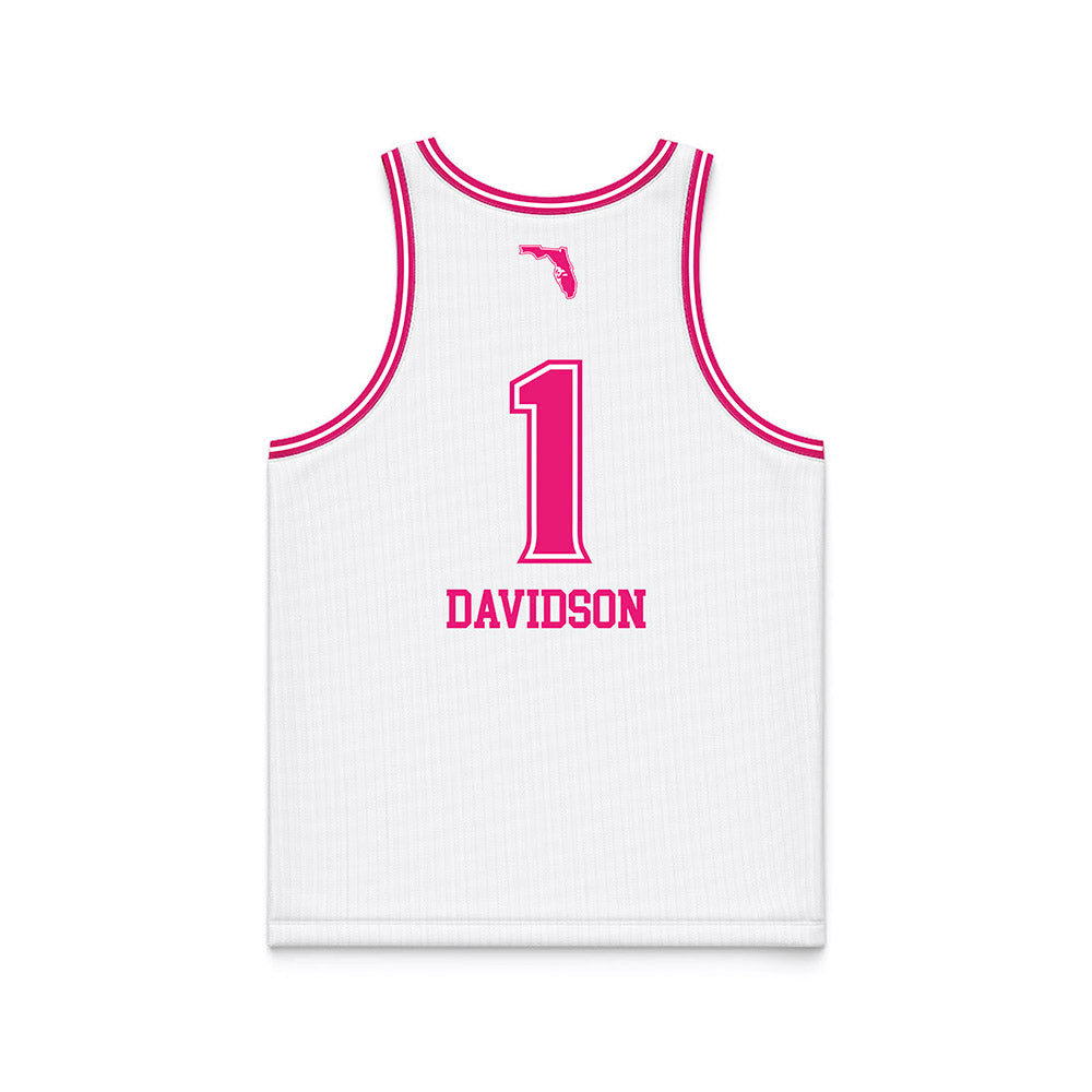 USF - NCAA Women's Basketball : Katie Davidson - White Basketball Jersey-1
