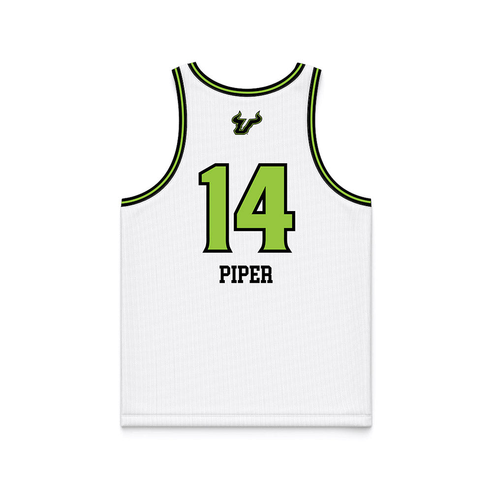 USF - NCAA Women's Basketball : Ines Piper - White Basketball Jersey-1