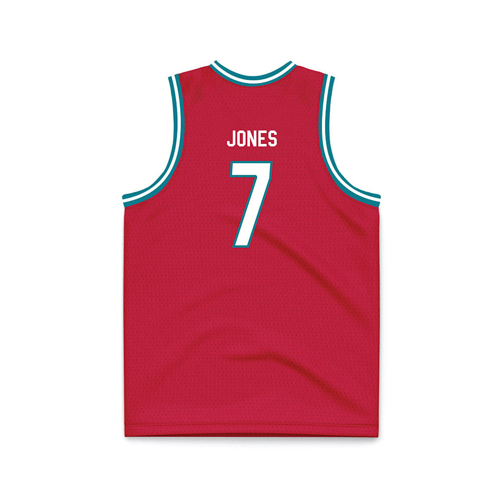 New Mexico - NCAA Men's Basketball : Sir Marius Jones - Red Basketball Jersey-1