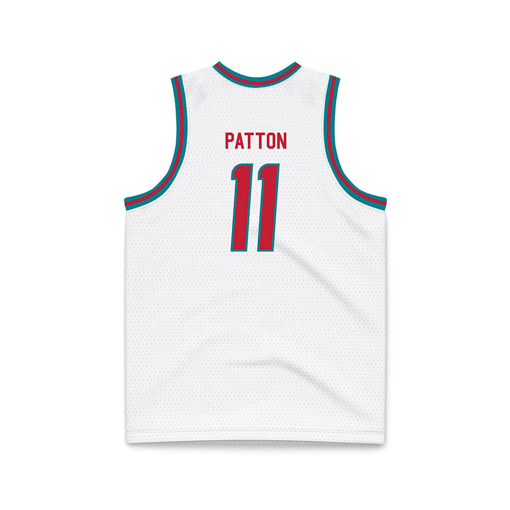 New Mexico - NCAA Men's Basketball : Kallai Patton - White Basketball Jersey-1