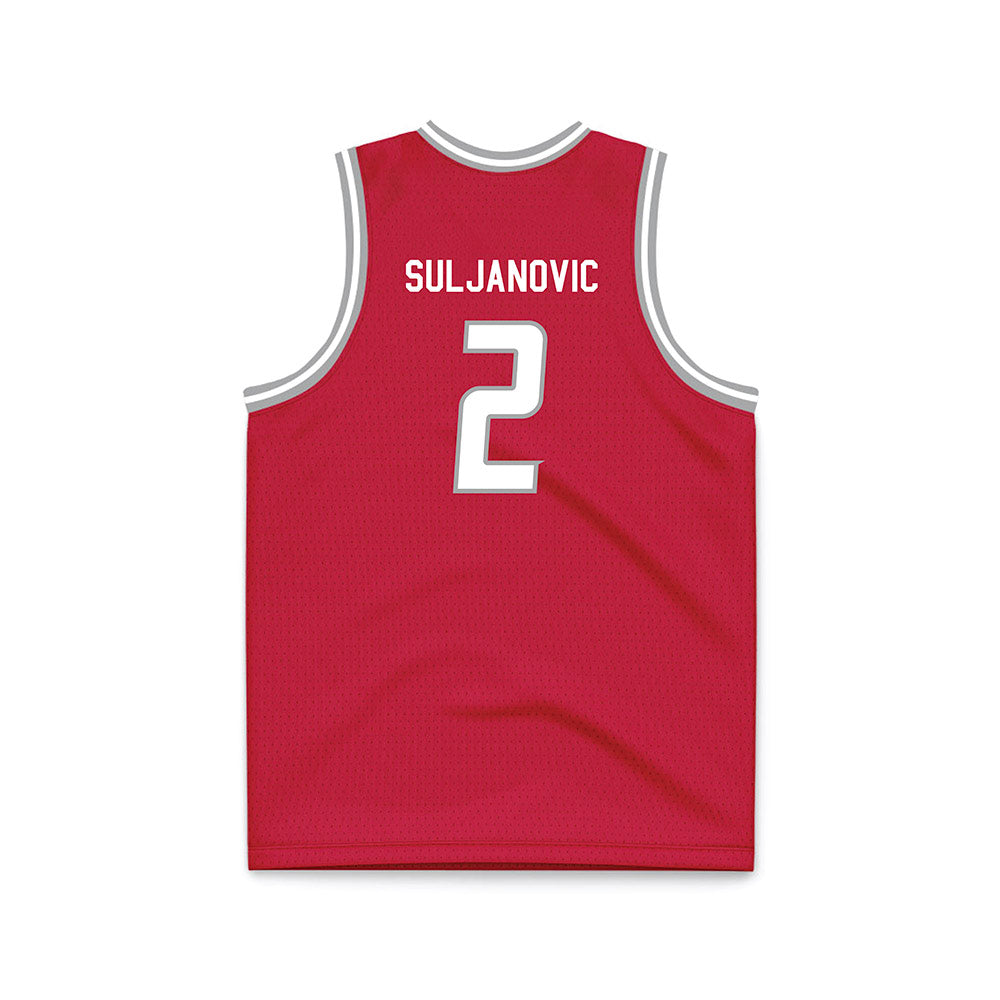 New Mexico - NCAA Men's Basketball : Imran Suljanovic - Red Basketball Jersey-1