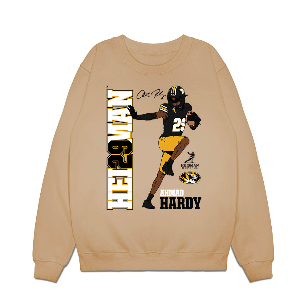 Missouri - NCAA Football : Ahmad Hardy - Heisman Premium Crewneck Sweatshirt-0