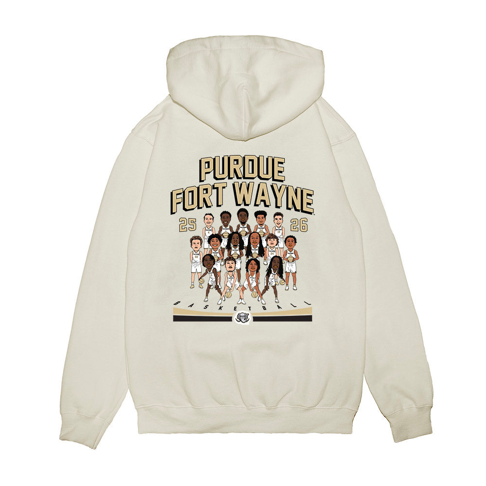 PFW - NCAA Men's Basketball : Team Caricature Premium Hooded Sweatshirt-1
