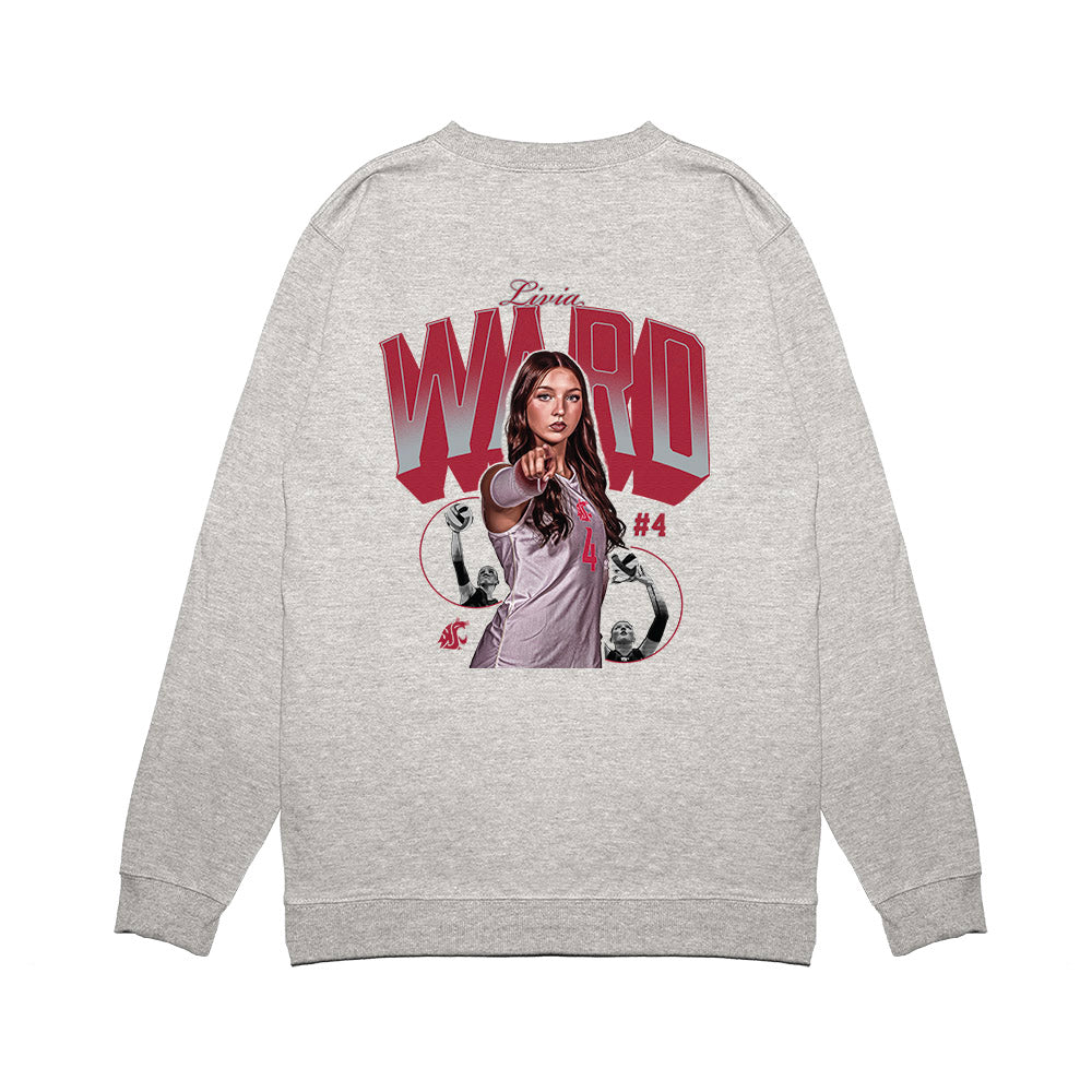 WSU - NCAA Women's Volleyball : Livia Ward - Collage Premium Crewneck Sweatshirt-1