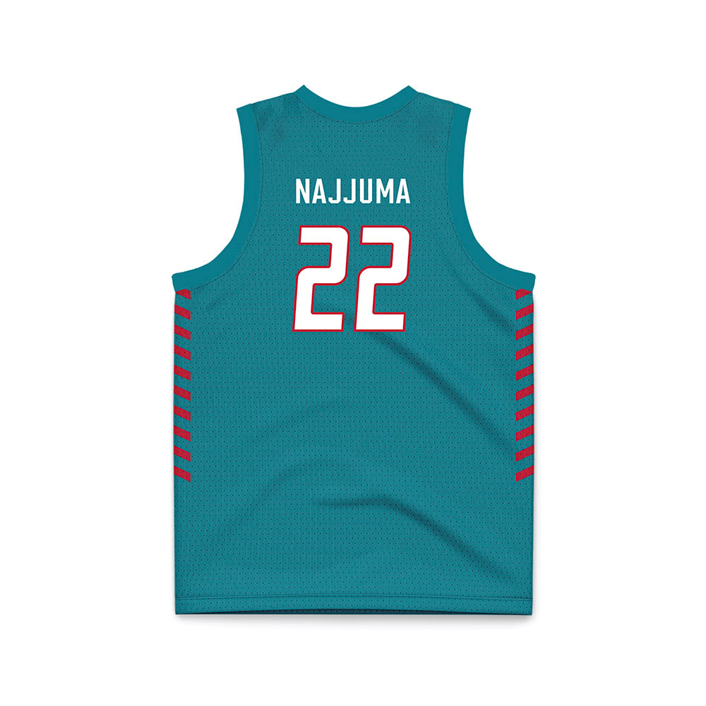 New Mexico - NCAA Women's Basketball : Maria Najjuma - Turquoise Basketball Jersey-1
