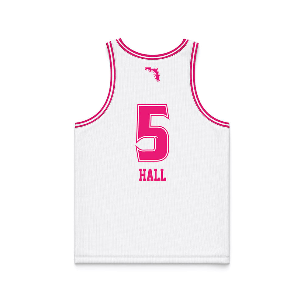 USF - NCAA Women's Basketball : Brooklyn Hall - White Basketball Jersey-1
