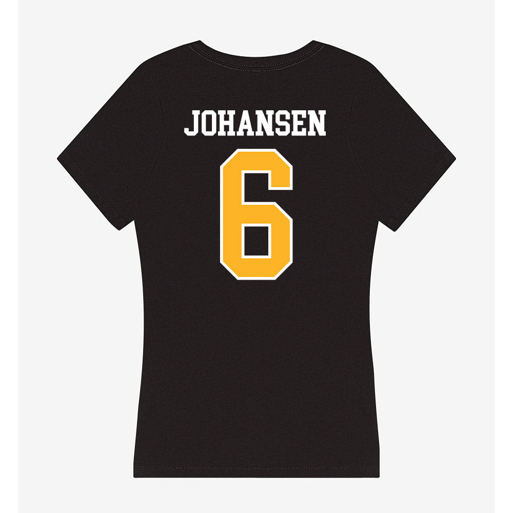 MCLA - NCAA Softball : Juliana Johansen - Women's V-Neck T-Shirt-1