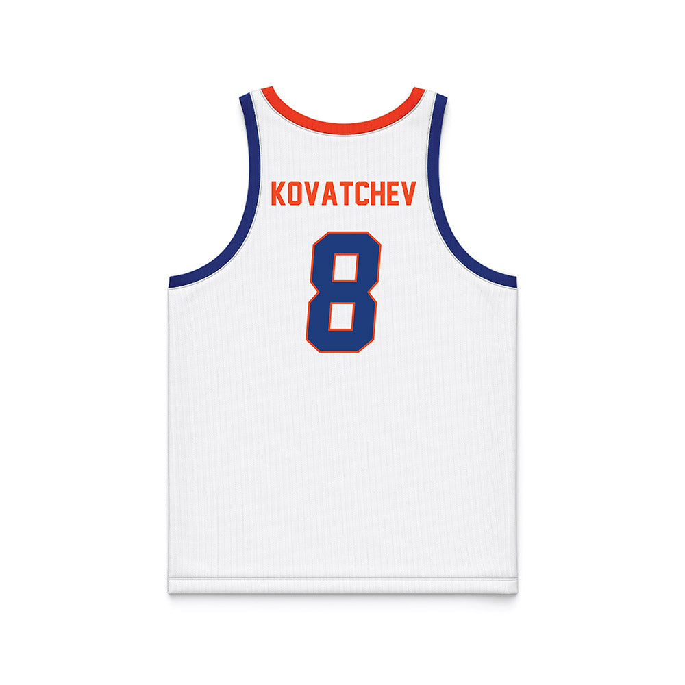 Florida - NCAA Men's Basketball : Alex Kovatchev - White Basketball Jersey-1