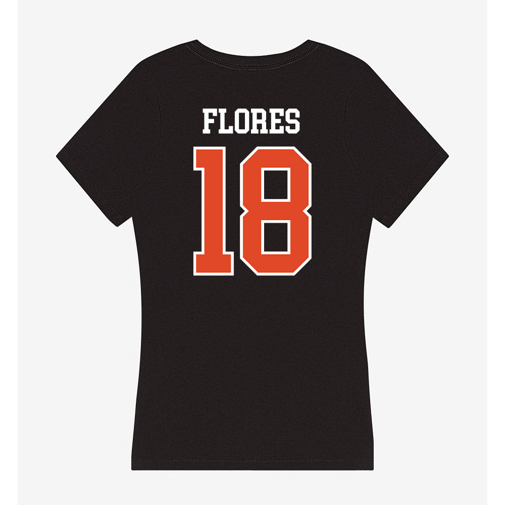 Oregon State - NCAA Softball : Justice Flores - Women's V-Neck T-Shirt-1