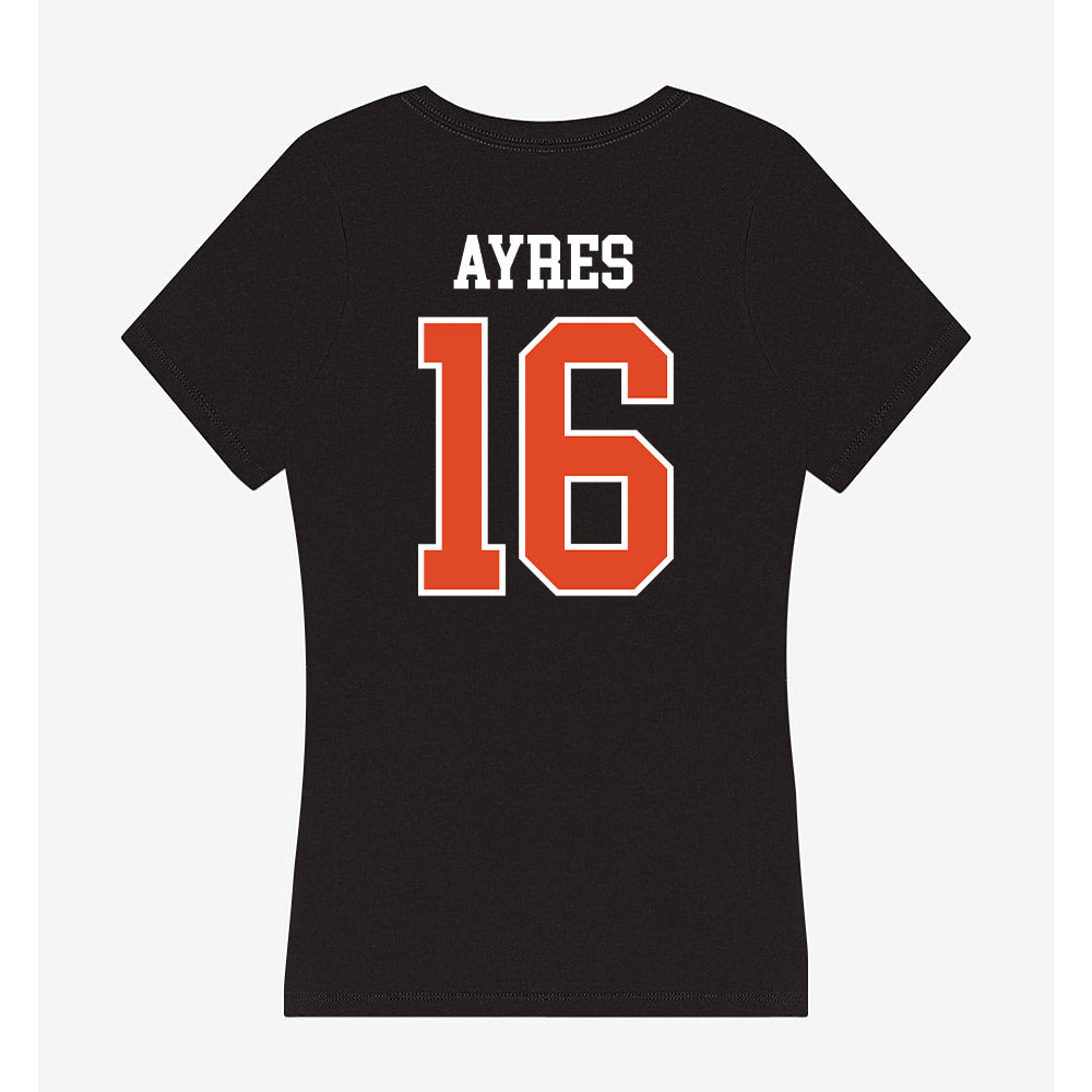 Oregon State - NCAA Women's Soccer : Taylor Ayres - Women's V-Neck T-Shirt-1