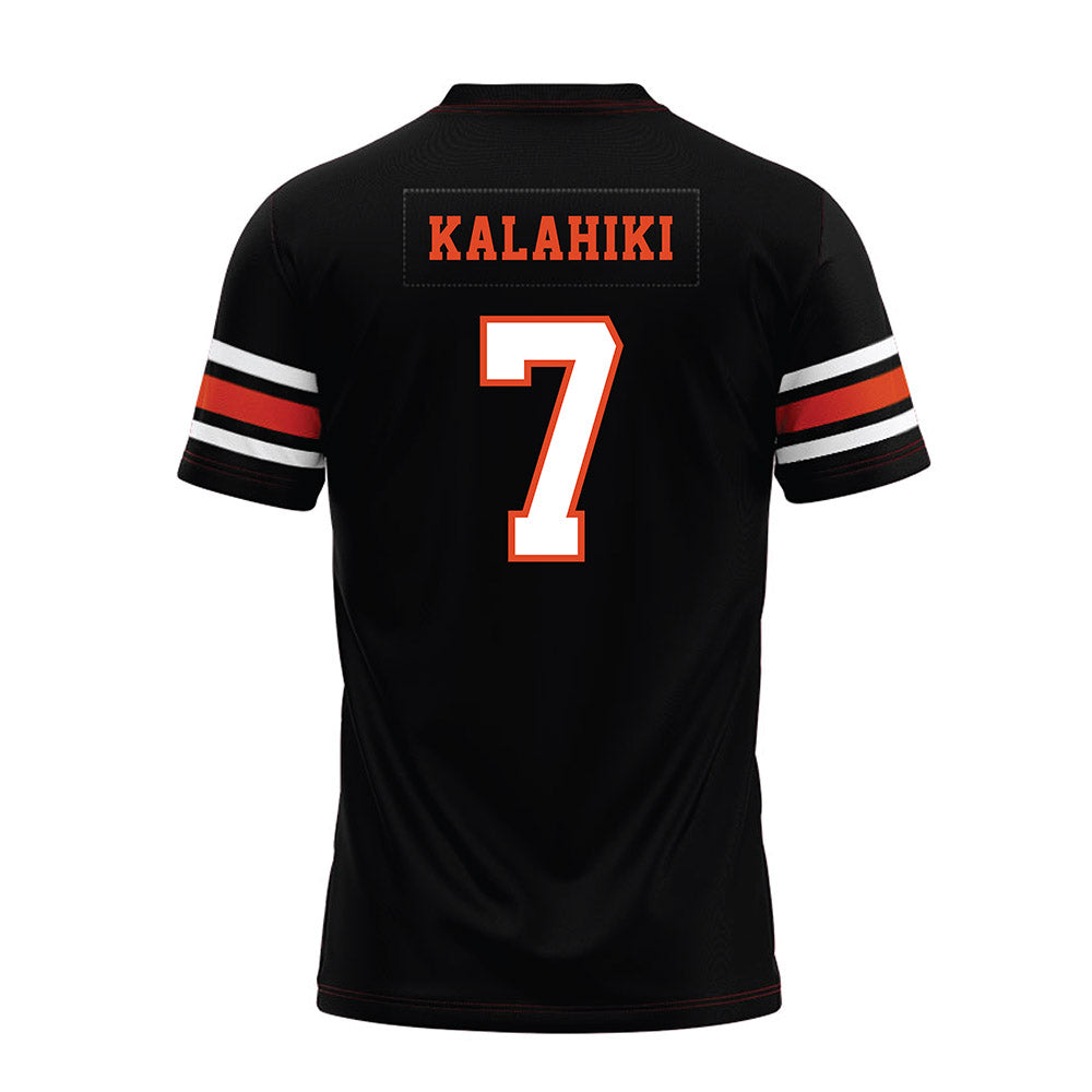 Oregon State - NCAA Football : Kahanu Kalahiki - Black Premium Football Jersey-1