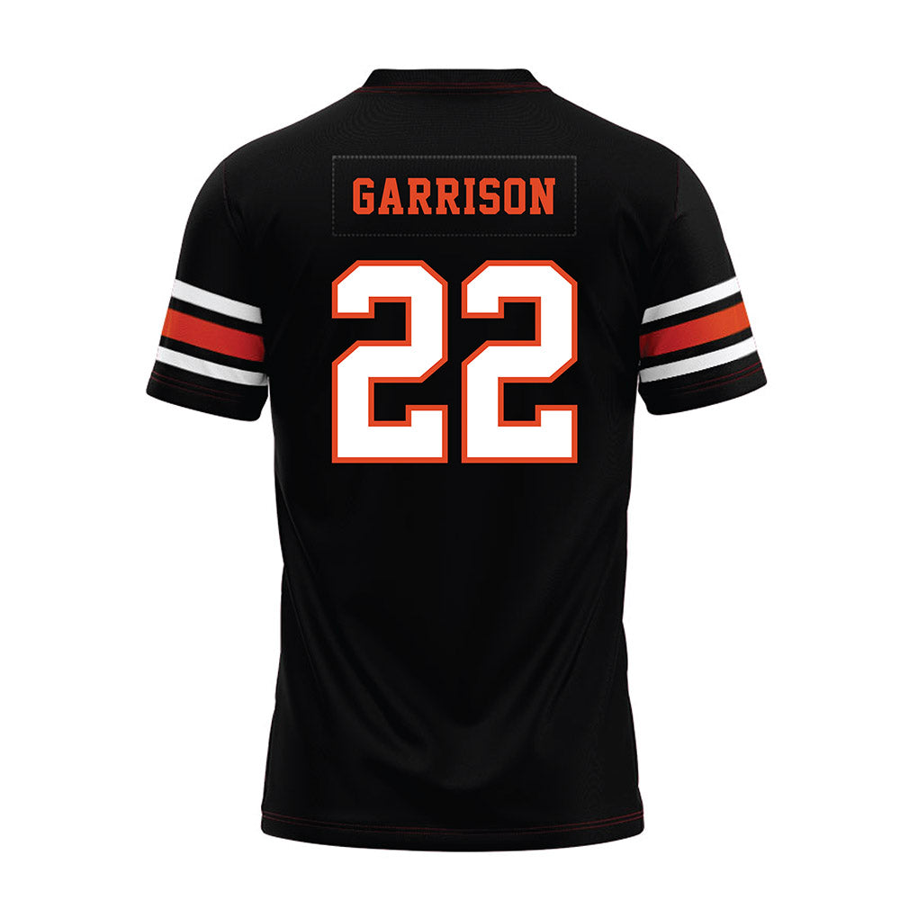 Oregon State - NCAA Football : Tre Garrison - Black Premium Football Jersey-1