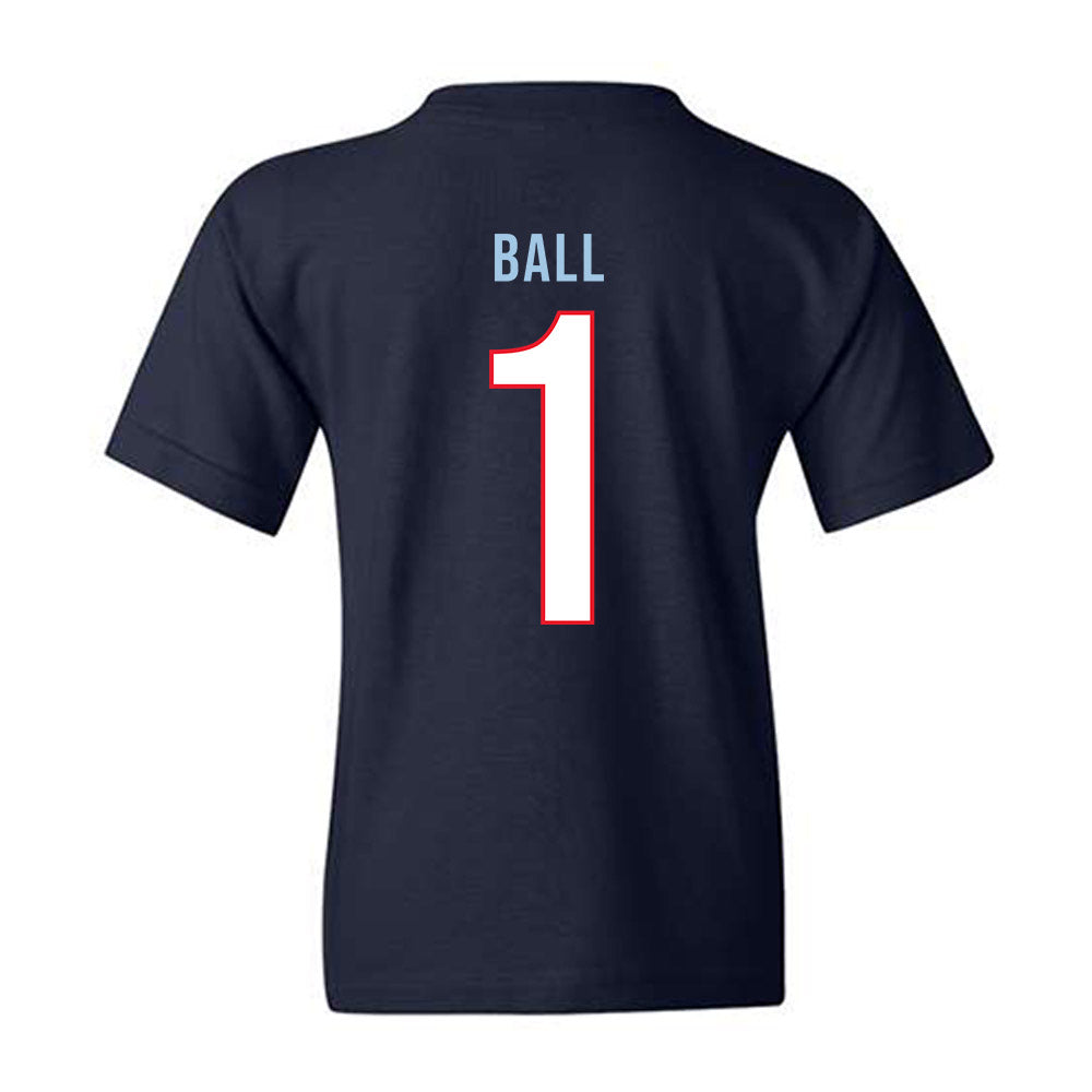 UConn - NCAA Men's Basketball : Solo Ball - Vintage Shersey Youth T-Shirt-1