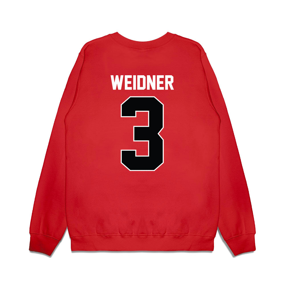 Nebraska - NCAA Women's Basketball : Allison Weidner - Vintage Basketball Premium Crewneck Sweatshirt-1