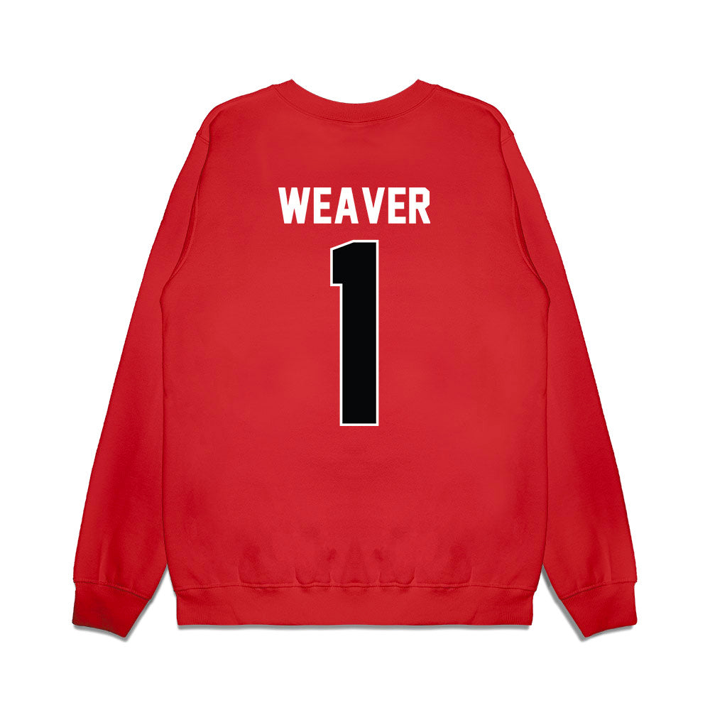 Nebraska - NCAA Women's Basketball : Hailey Weaver - Vintage Basketball Premium Crewneck Sweatshirt-1