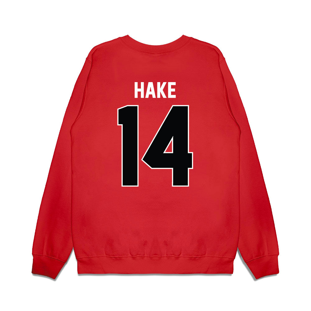 Nebraska - NCAA Women's Basketball : Callin Hake - Vintage Basketball Premium Crewneck Sweatshirt-1