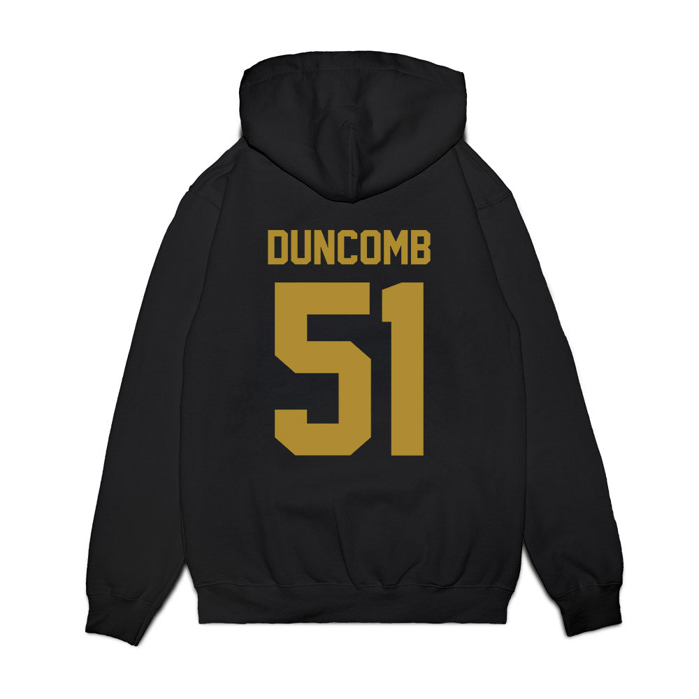 Notre Dame - NCAA Men's Basketball : Logan Duncomb - Vintage Shersey Premium Hooded Sweatshirt-1