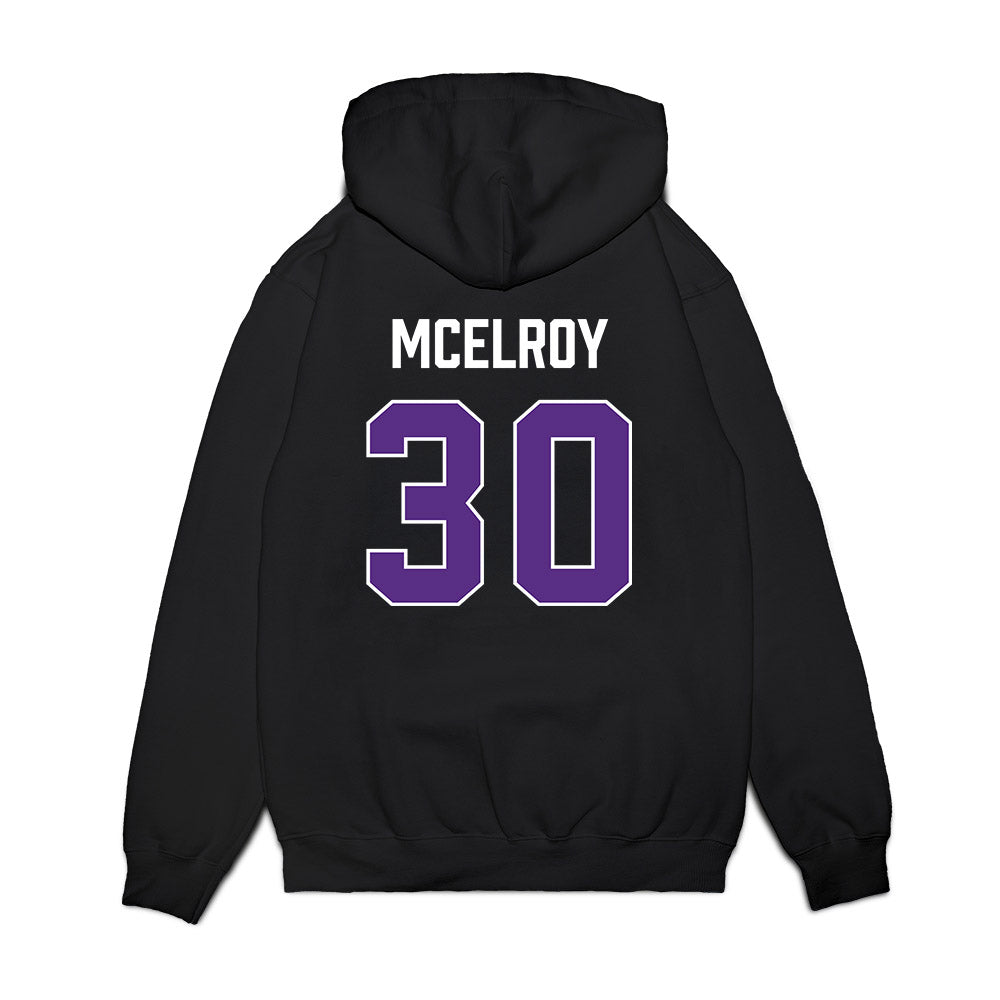 TCU - NCAA Men's Basketball : Drew McElroy - Vintage Basketball Premium Hooded Sweatshirt-1