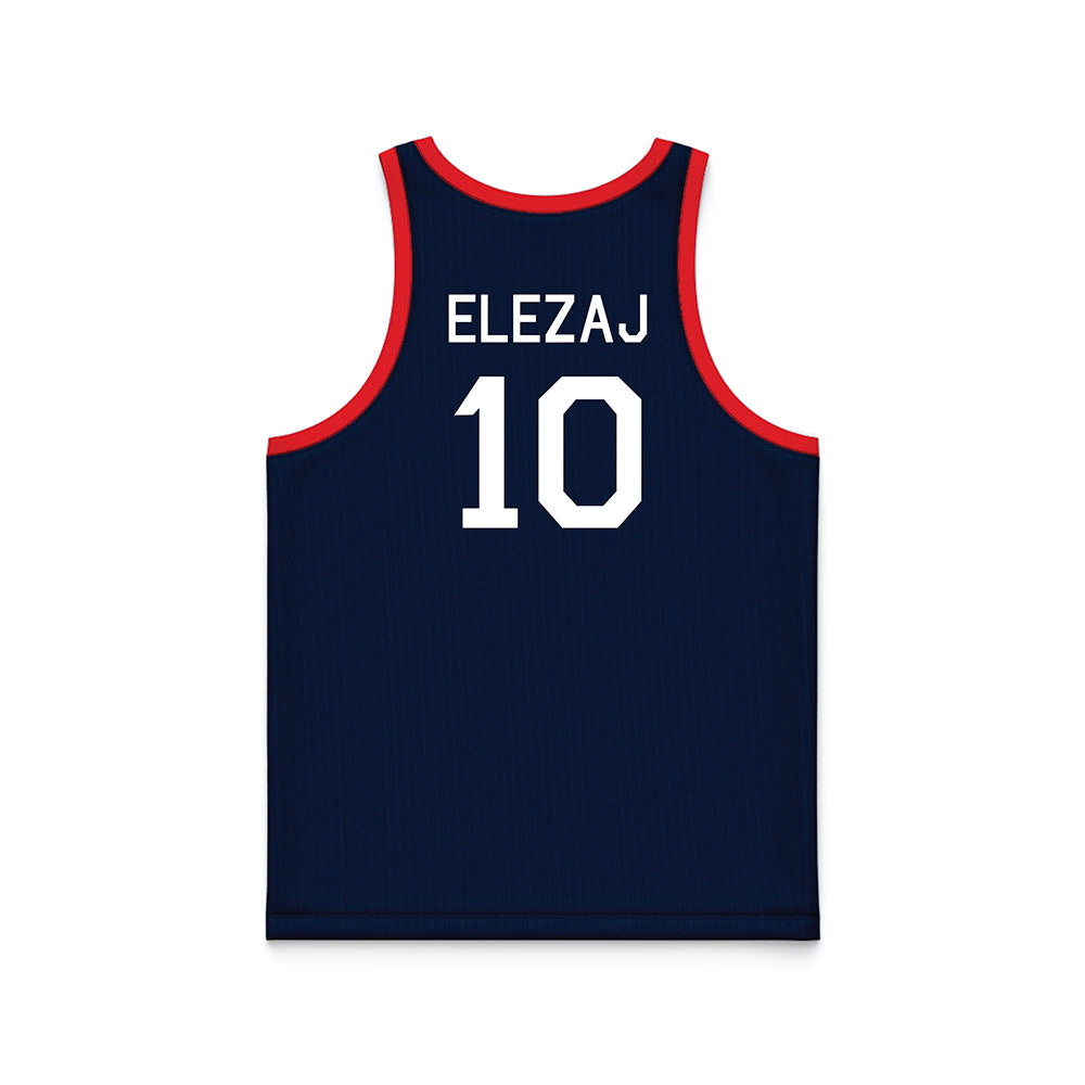 UConn - NCAA Men's Basketball : Rrezon Elezaj - Hardwood Reissue Basketball Jersey-1