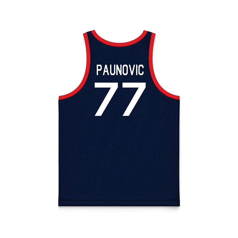 UConn - NCAA Men's Basketball : Uros Paunovic - Hardwood Reissue Basketball Jersey-1