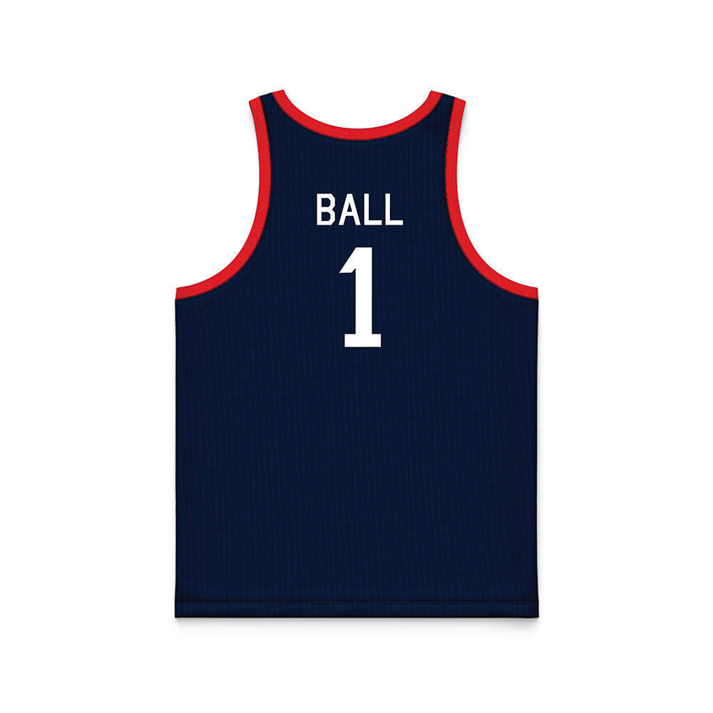 UConn - NCAA Men's Basketball : Solo Ball - Hardwood Reissue Basketball Jersey-1