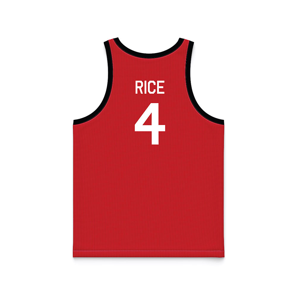 Nebraska - NCAA Men's Basketball : Colin Rice - Hardwood Reissue Basketball Jersey-1