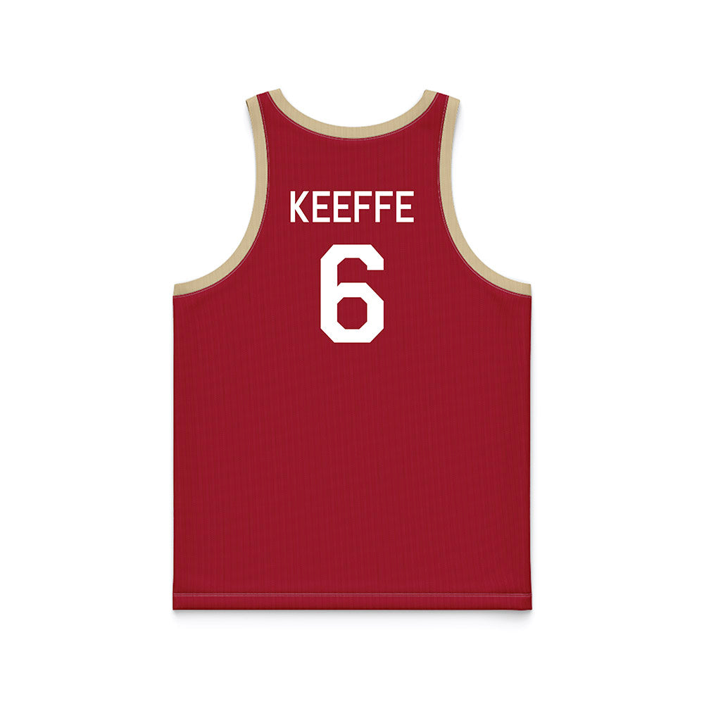 Oklahoma - NCAA Men's Basketball : Finley Keeffe - Hardwood Reissue Basketball Jersey-1