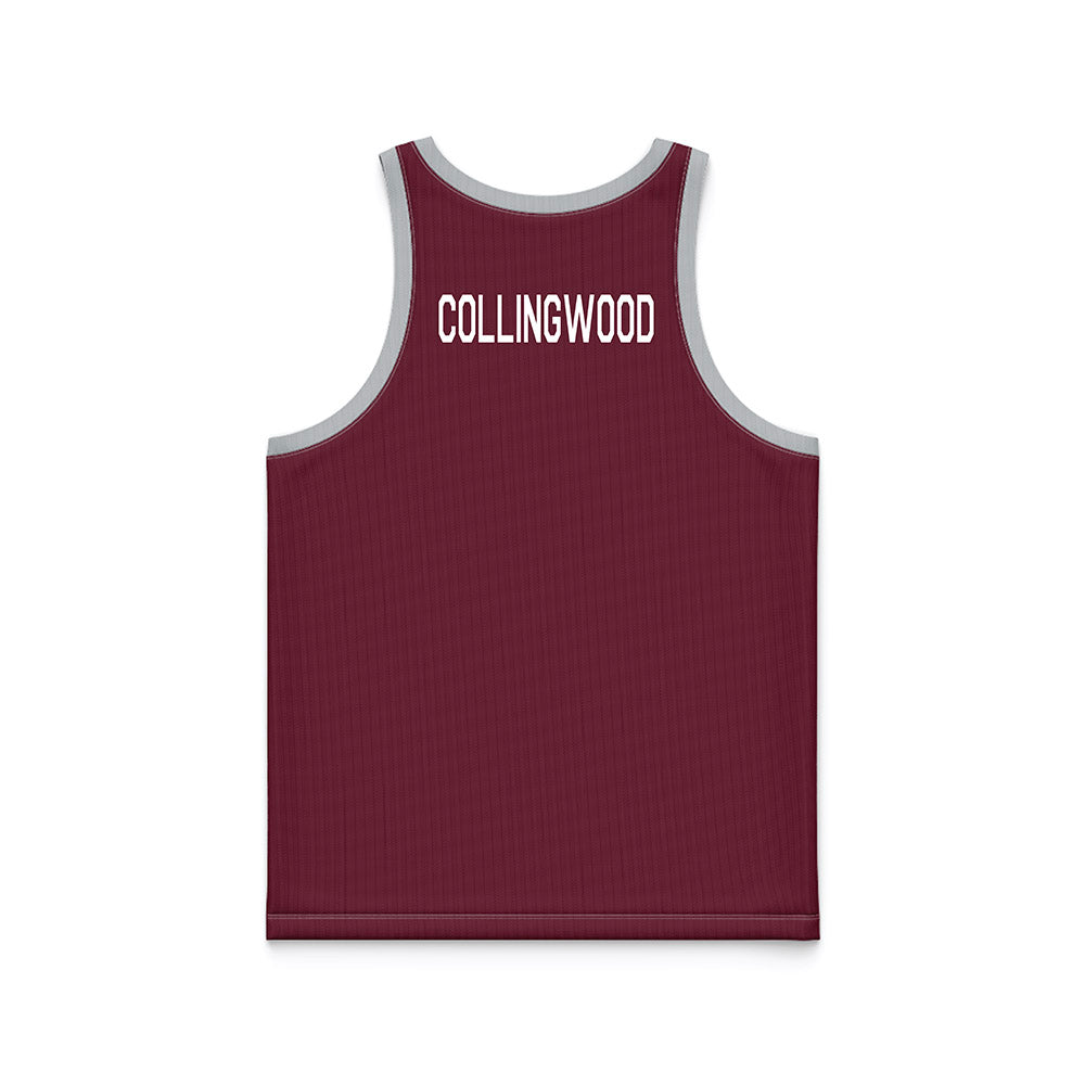 Mississippi State - NCAA Men's Basketball : Jalyn Collingwood - Maroon Hardwood Basketball Jersey-1