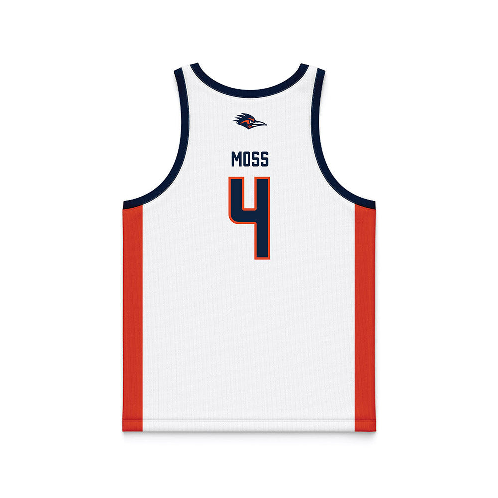 UTSA - NCAA Men's Basketball : Brent Moss - White Basketball Jersey-1