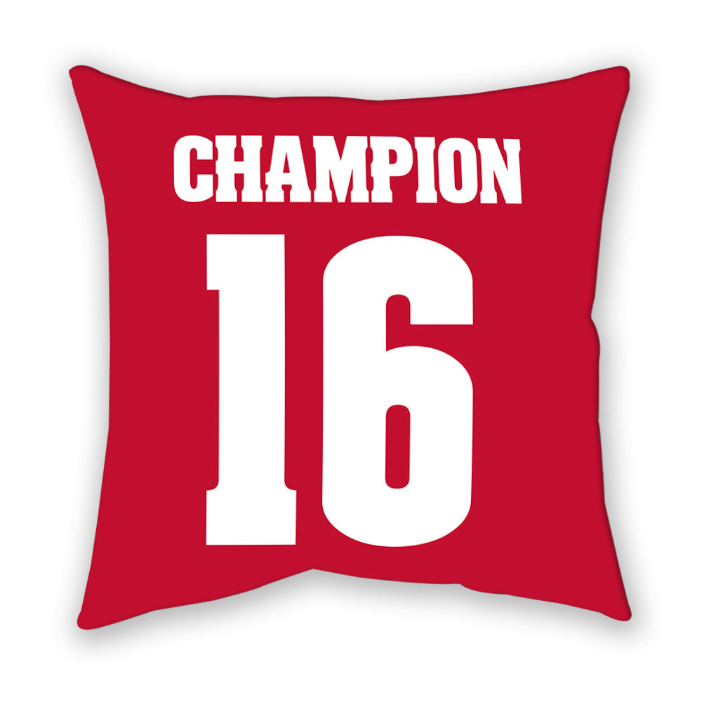 Wisconsin - NCAA Women's Volleyball : Decelise Champion - Pillow-1