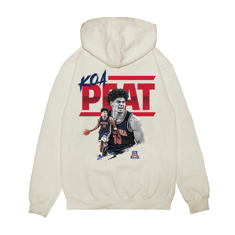 Arizona - NCAA Men's Basketball : Koa Peat - Collage Premium Hooded Sweatshirt-1