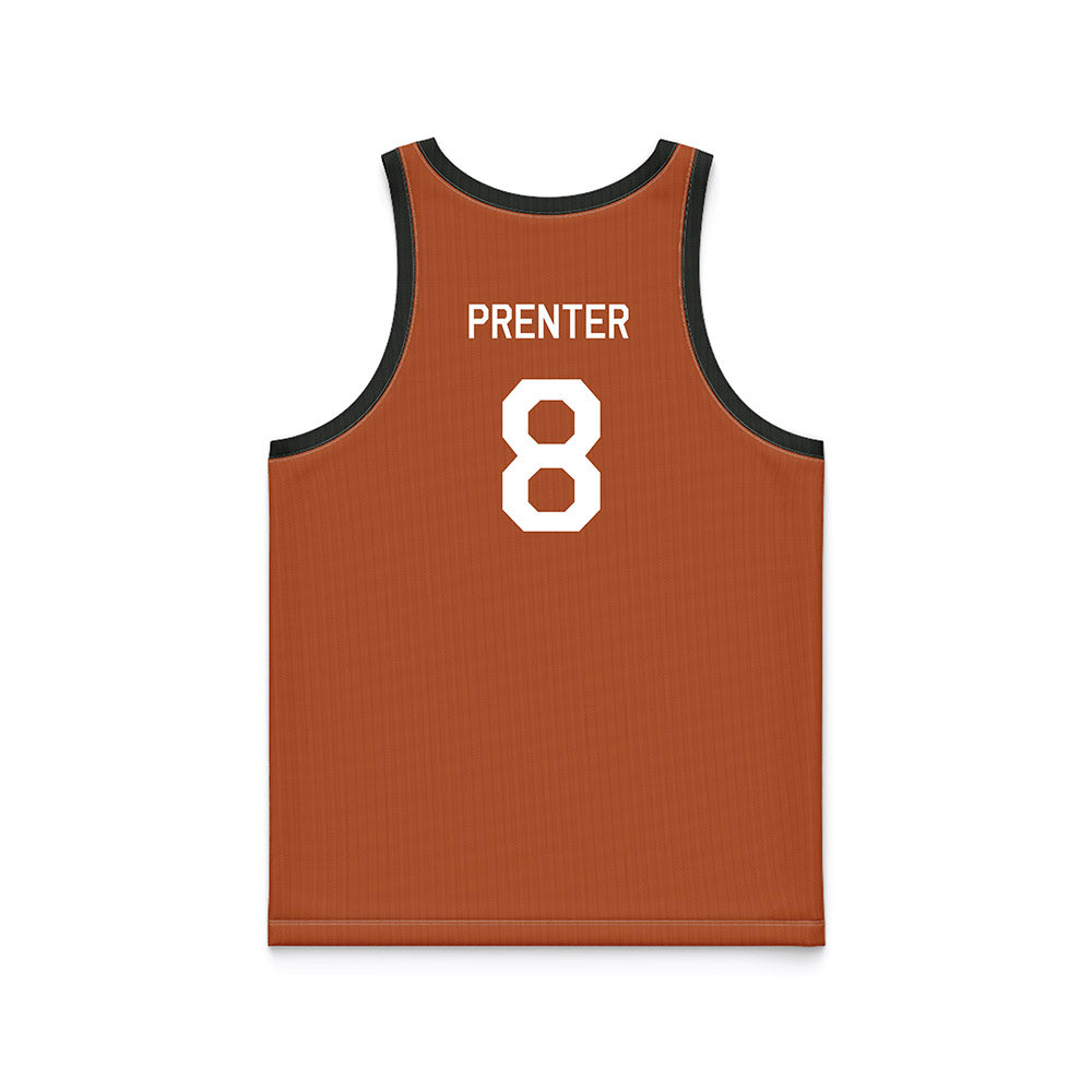 Texas - NCAA Women's Basketball : Grace Prenter - Orange Hardwood Basketball Jersey-1