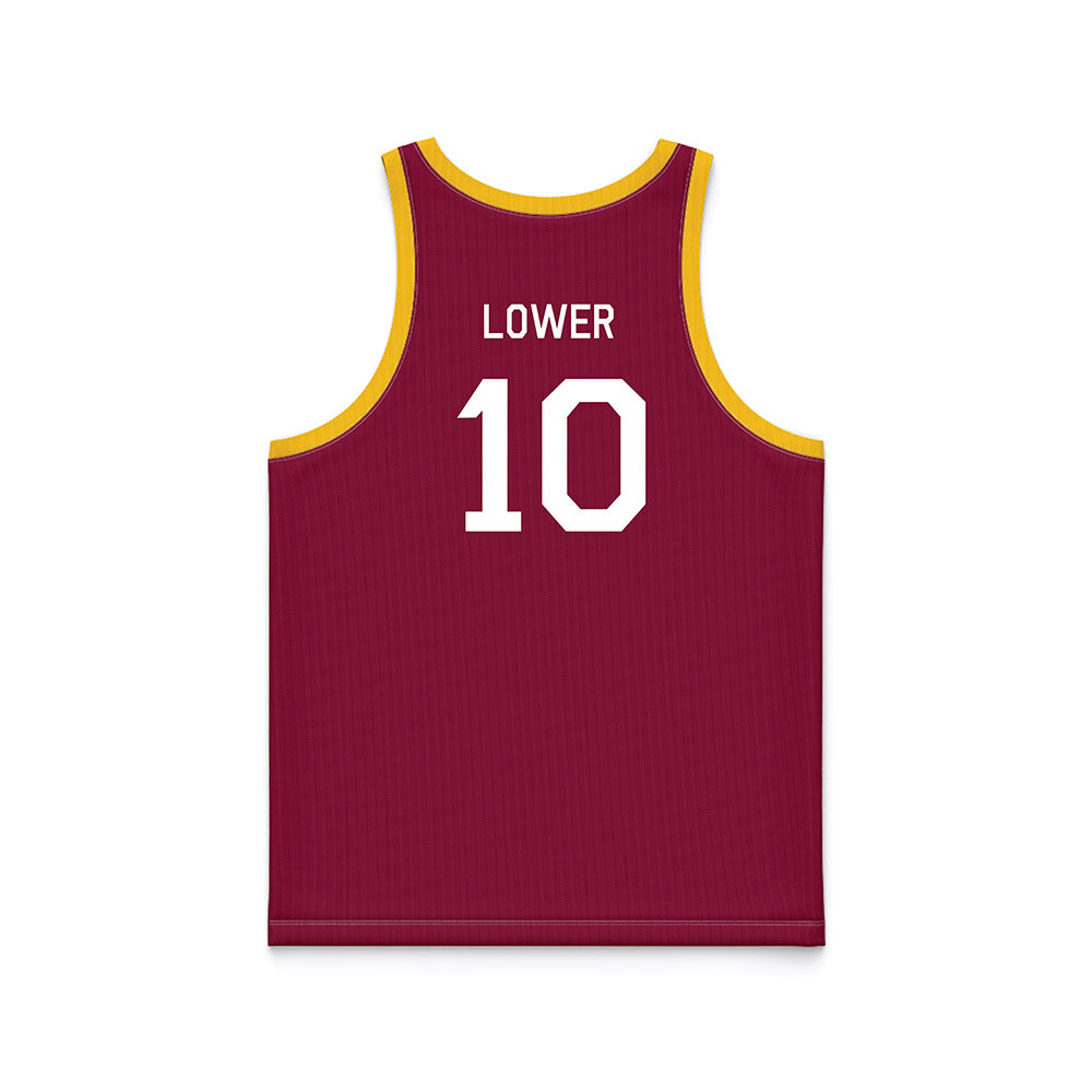 Arizona State - NCAA Women's Basketball : Averie Lower - Maroon Hardwood Basketball Jersey-1