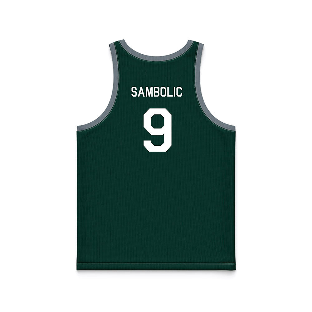 Michigan State - NCAA Women's Basketball : Sara Sambolic - Hardwood Reissue Basketball Jersey-1