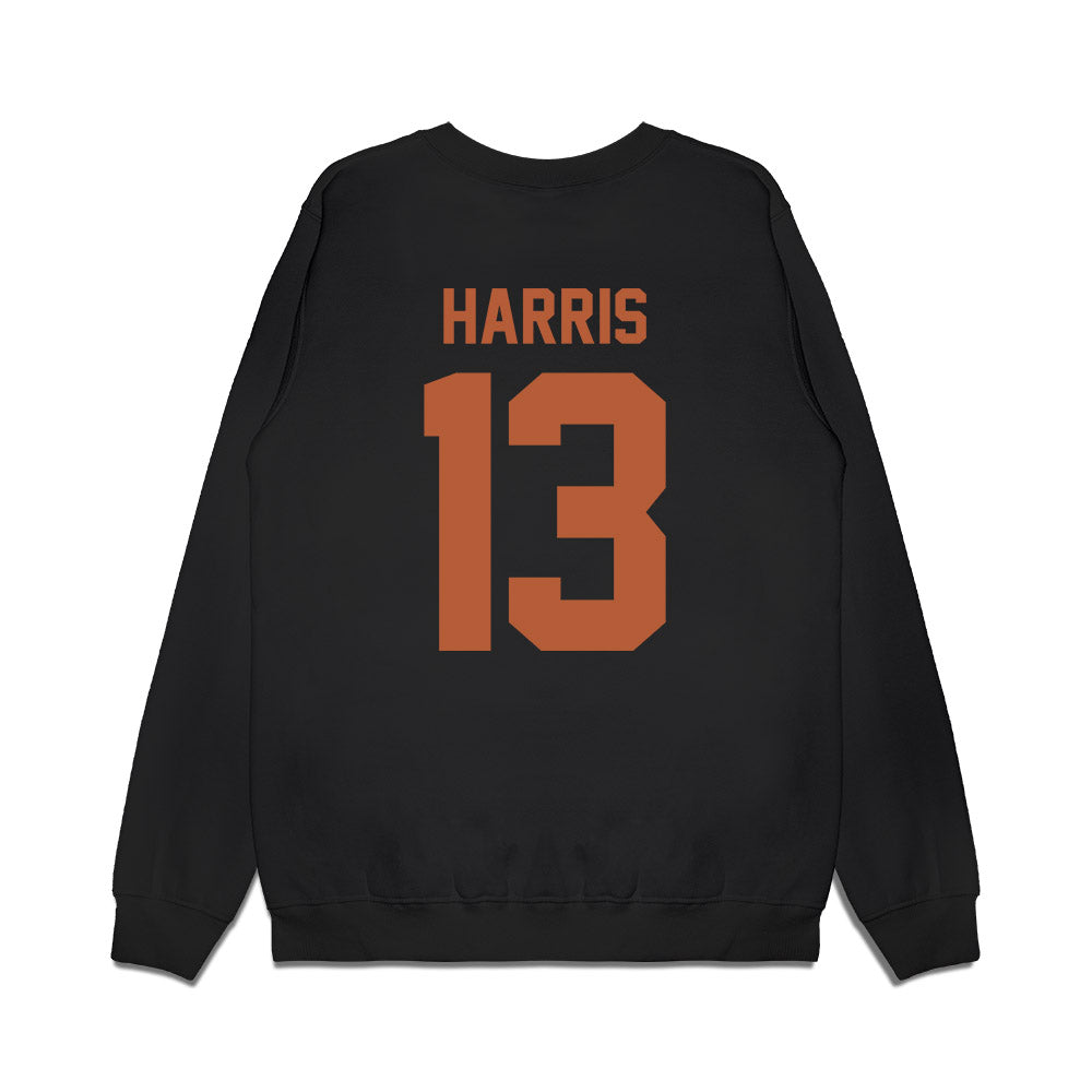 Texas - NCAA Women's Volleyball : Genevieve Harris - Vintage Shersey Premium Crewneck Sweatshirt-1