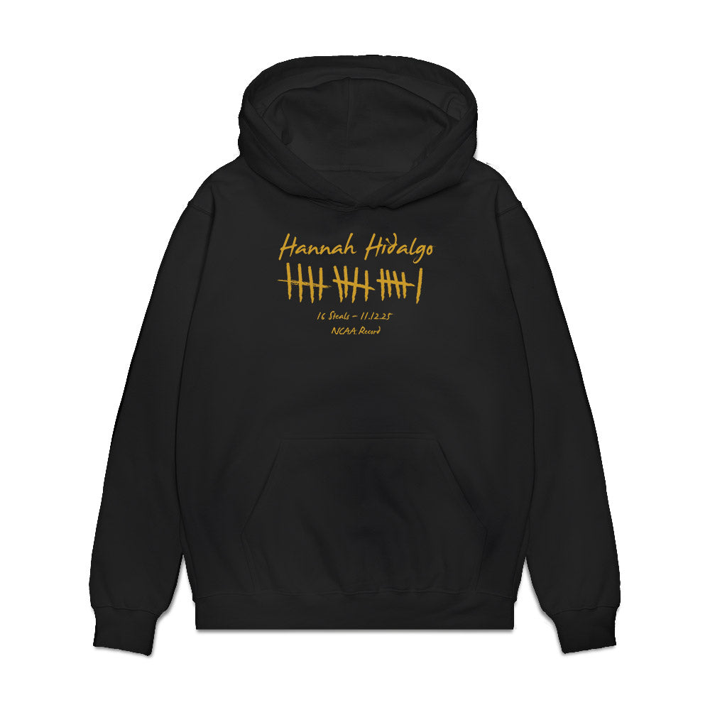 Notre Dame - NCAA Women's Basketball : Hannah Hidalgo - History is STOLEN Premium Hooded Sweatshirt-0