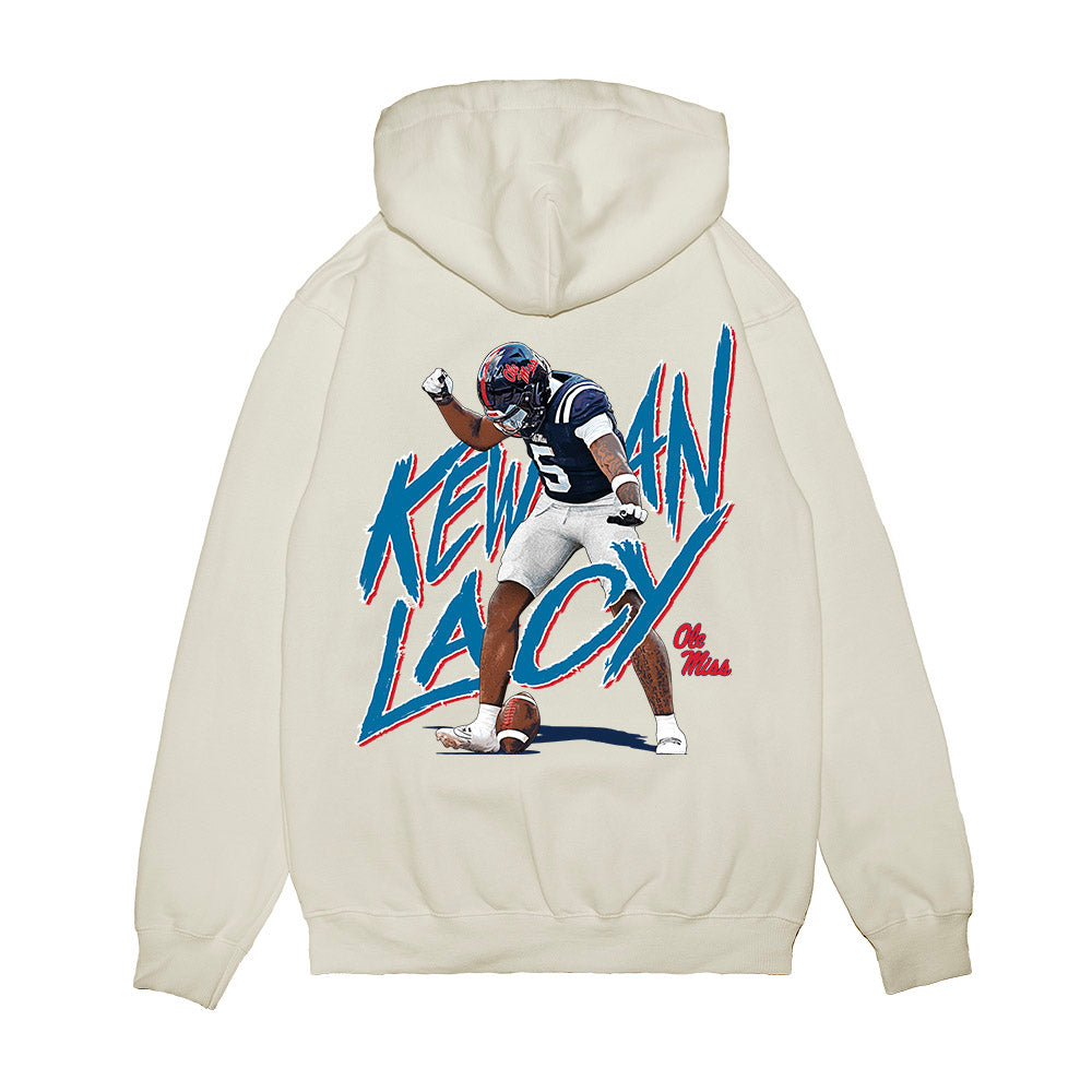 Ole Miss - NCAA Football : Kewan Lacy - Graphic Premium Hooded Sweatshirt-1
