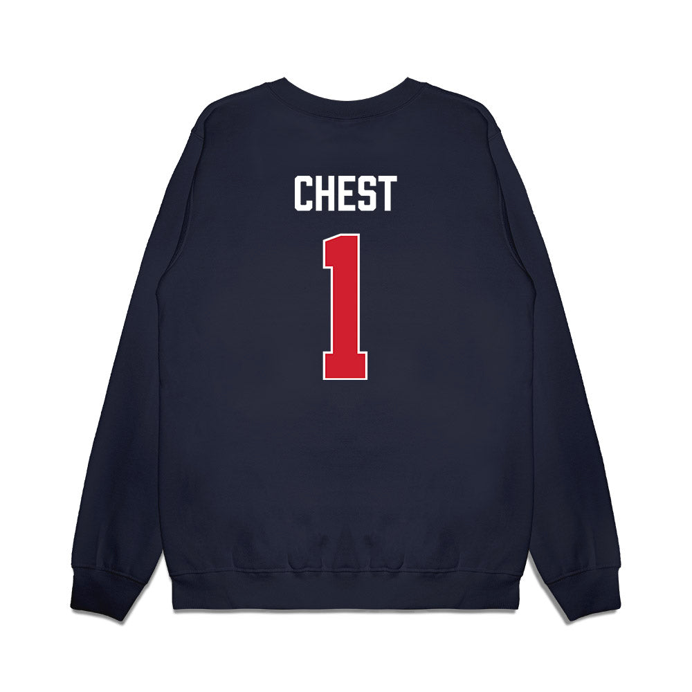 Ole Miss - NCAA Men's Basketball : Corey Chest - Vintage Premium Crewneck Sweatshirt-1